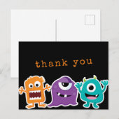 Cute Monster Mash Kids Birthday Party Hartelijk da Briefkaart (Voorkant / Achterkant)