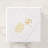  Cute Monster met ballon Birthday Sq Bedankjes Labels (Met doos)