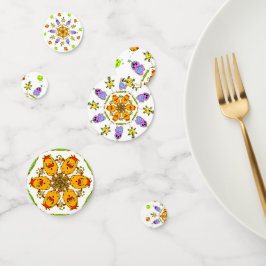 cute monster paper plates confetti 