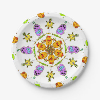cute monster paper plates papieren bordje