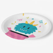 Cute monster papieren bordje (Gekanteld)