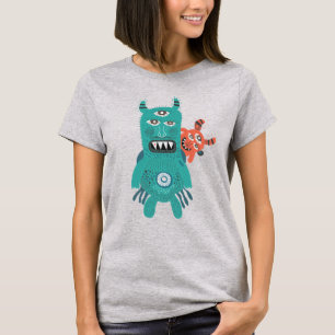 Cute Monster Parent and Child T-shirt