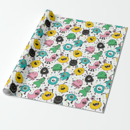 Cute Monster Pattern Cadeaupapier