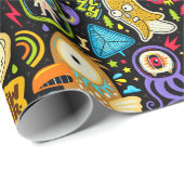 Cute Monster Pattern Wrapping Paper Cadeaupapier (Rol Hoek)