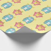 Cute Monster Pattern Wrapping Paper Cadeaupapier (Hoek)