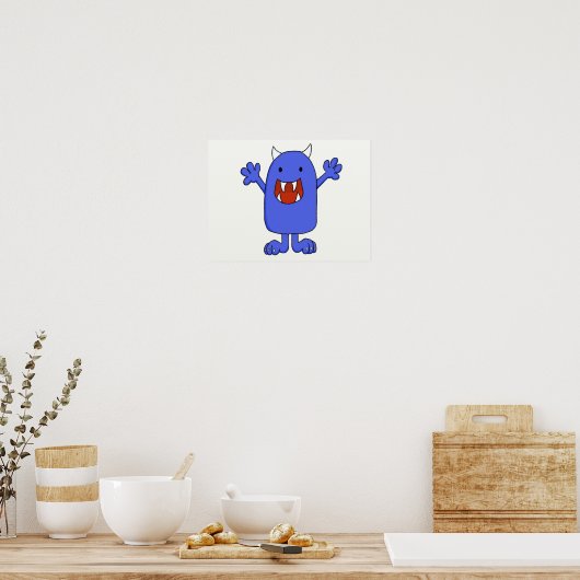 Cute Monster Poster (Keuken)