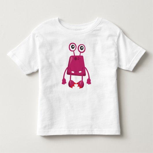 Cute Monster, Roze Monster, Funny Monster, Gekke Kinder Shirts (Voorkant)
