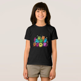 Cute Monster Squad Kleurrijk Cartoon T-Shirt