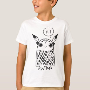 Cute monster stripfiguur t-shirt