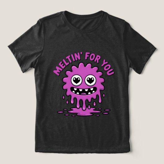 Cute Monster Tri-Blend Shirt (Design voorkant)