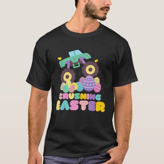 Cute Monster Truck Easter Egg For Toddlers T-shirt (Voorkant)