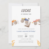 Cute Monster Trucks Verjaardagsfeestje voor elke l Kaart (Voorkant)