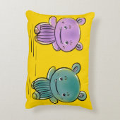 Cute Monster Vrienden Decoratiekussen Accent Kussen (Achterkant (Verticaal))