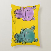 Cute Monster Vrienden Decoratiekussen Accent Kussen (Voorkant(Verticaal))