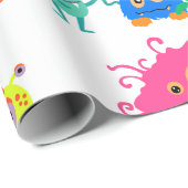 Cute Monster Wrapping Paper Cadeaupapier (Rol Hoek)