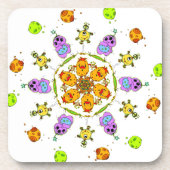 cute monsters bier onderzetter (Voorkant)