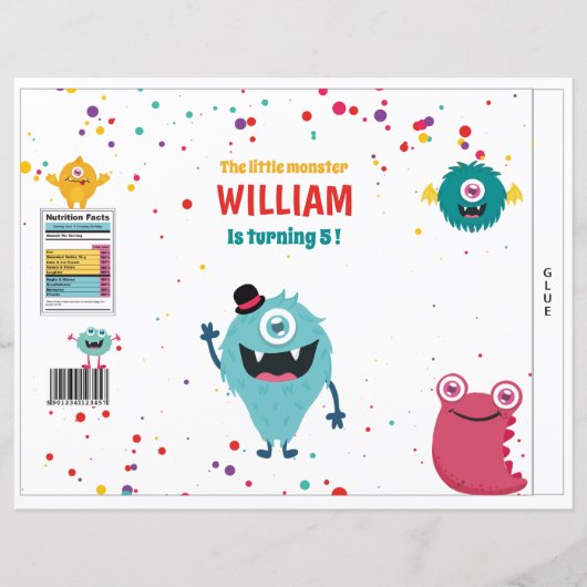 Cute Monsters Chips Bags Party Favor Bag (Voorkant)
