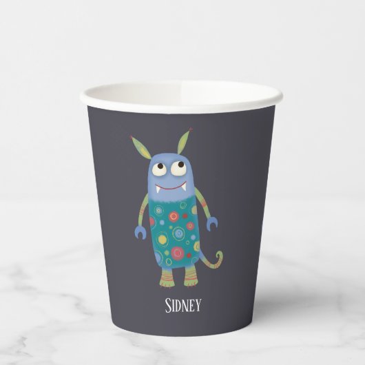 Cute Monsters gepersonaliseerd Papieren Bekers (Links)