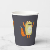 Cute Monsters gepersonaliseerd Papieren Bekers (Achterkant)