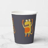 Cute Monsters gepersonaliseerd Papieren Bekers (Achterkant)