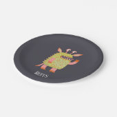 Cute Monsters gepersonaliseerd Papieren Bordje (Gekanteld)
