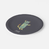 Cute Monsters gepersonaliseerd Papieren Bordje (Gekanteld)