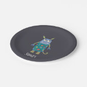 Cute Monsters gepersonaliseerd Papieren Bordje (Gekanteld)