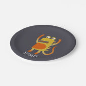 Cute Monsters gepersonaliseerd Papieren Bordje (Gekanteld)