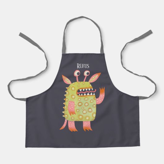 Cute Monsters gepersonaliseerd Schort (Voorkant)