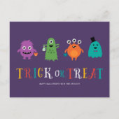 Cute Monsters Halloween Briefkaart (Voorkant)