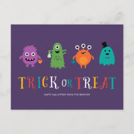 Cute Monsters Halloween Briefkaart