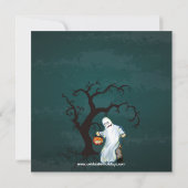 Cute Monsters Halloween Costume Party Invitation Kaart (Achterkant)