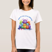 Cute Monsters Kids Birthday Party Mom T-shirt (Voorkant)