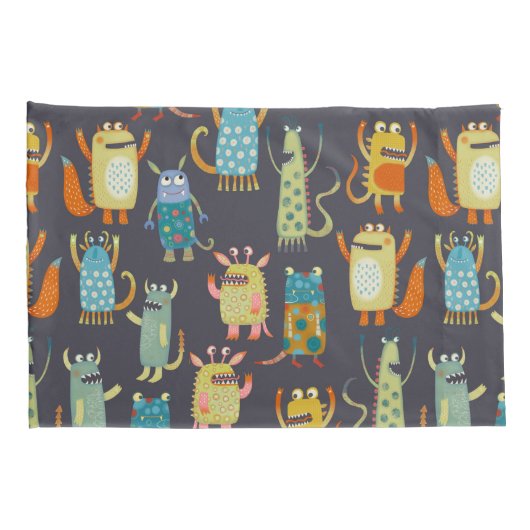 Cute Monsters Kussensloop (Achterkant-Rechts)