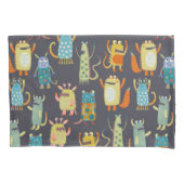 Cute Monsters Kussensloop (Voorkant-Links)