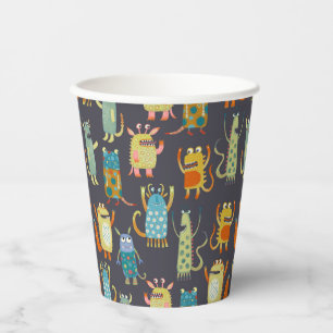 Cute Monsters Papieren Bekers