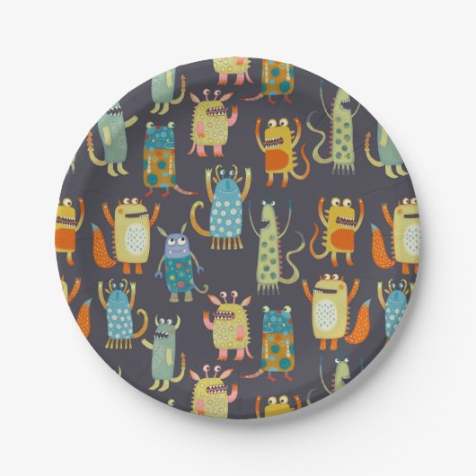 Cute Monsters Papieren Bordje (Voorkant)