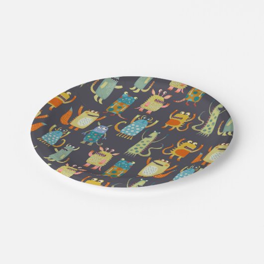 Cute Monsters Papieren Bordje (Gekanteld)