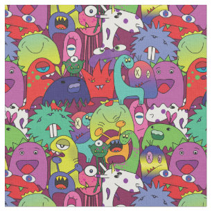 Cute Monsters - patroon voor kinderen Stof
