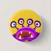 CUTE MONSTERS RONDE BUTTON 3,2 CM (Voorkant)