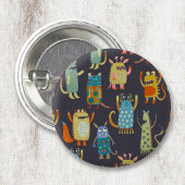 Cute Monsters Ronde Button 3,2 Cm