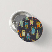 Cute Monsters Ronde Button 3,2 Cm (Voorkant /achterkant)