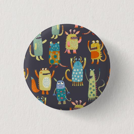 Cute Monsters Ronde Button 3,2 Cm (Voorkant)