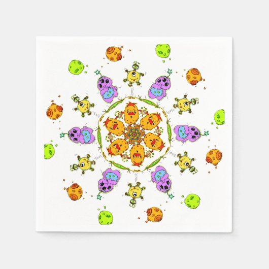 cute monsters servet (Voorkant)