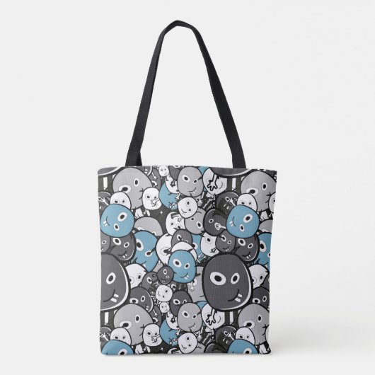 Cute monsters tote bag (Achterkant)