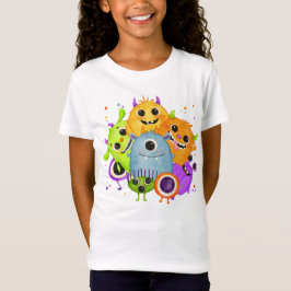 Cute Monsters Watercolor Kinder T-Shirt