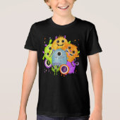 Cute Monsters Waterverf Kinderen T-Shirt (Voorkant)
