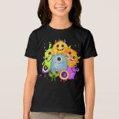 Cute Monsters Waterverf Kinderen T-Shirt (Voorkant)