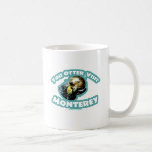 Cute Monterey Otter Visite Travel Fun Koffiemok
