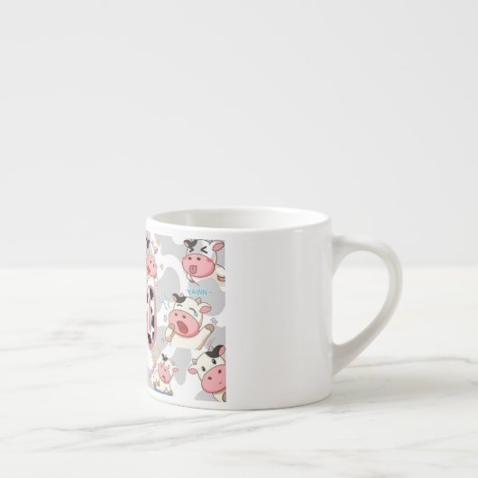 Cute “Moo Cow” Cartoon Design Espresso Kop (Rechts)